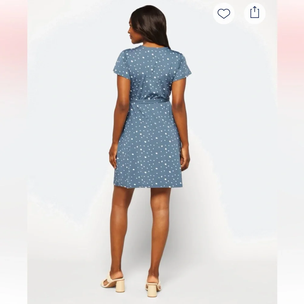 RIPE MATERNITY Liv Maternity Wrap Dress Blue XS - Picture 2 of 13